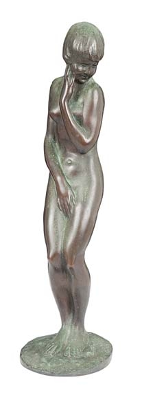 ELIO DE GIUSTO - ?Nu feminino? Escultura em bronze. Ass. 47 cm. alt.