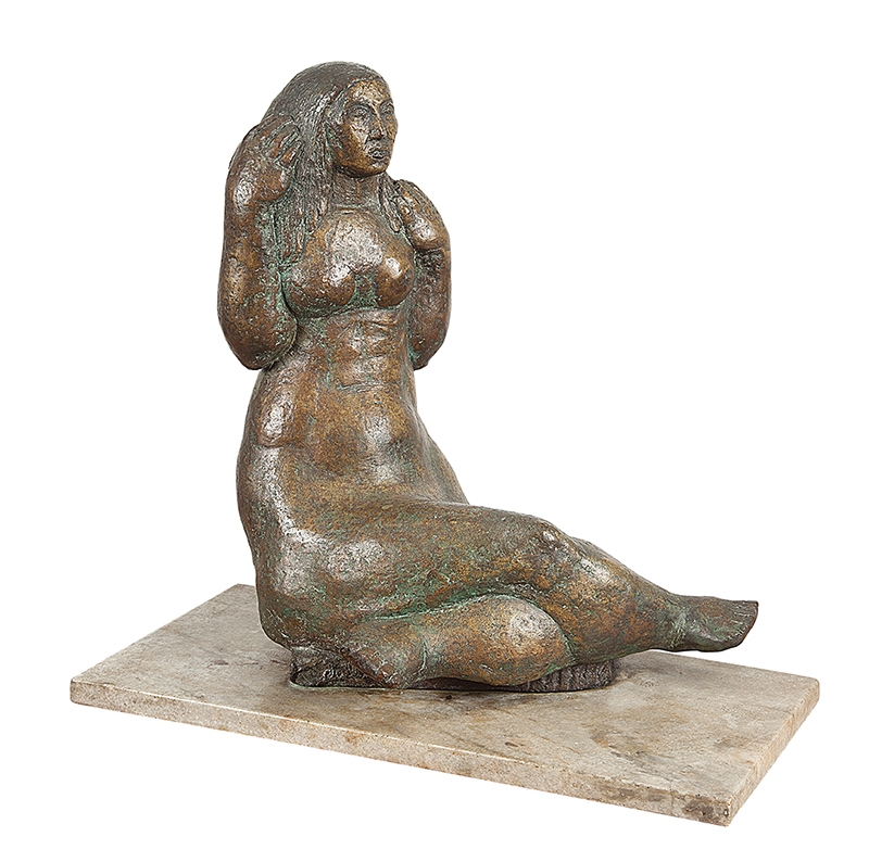 JULIO GUERRA - ?Figura de mulher? - Escultura em bronze - Ass. - 43 cm alt.