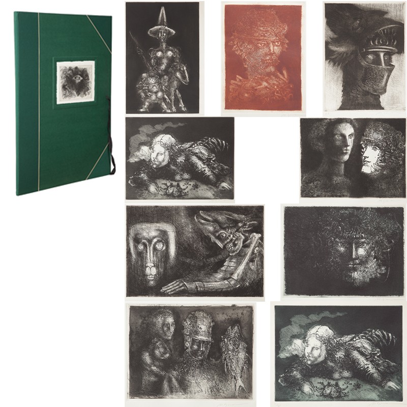 MARCELO GRASSMANN - Álbum - Contendo 9 gravuras em metal assinadas pelo artista. - Medidas variadas.