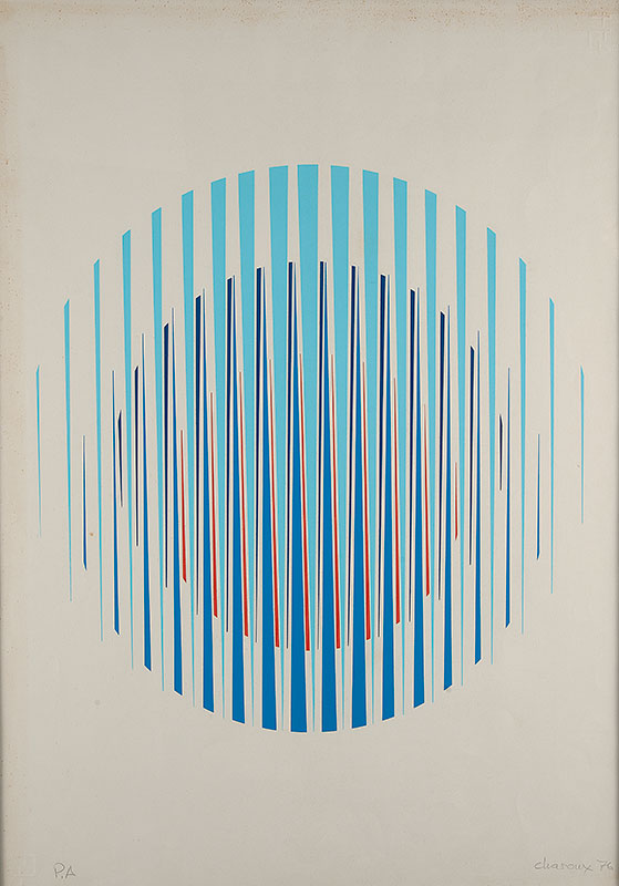 LOTHAR CHAROUX - `Sem titulo` - Serigrafia - P.A. Ass.dat.1976 inf.dir - 66 x 45 cm.