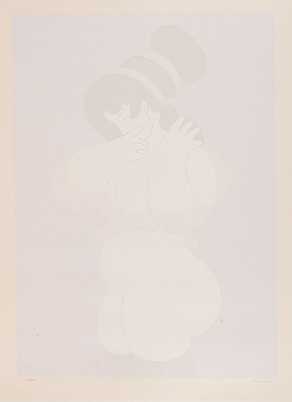 MILTON DACOSTA - `Mulher` - Serigrafia ` 62/100 - Ass.inf.dir ` 64 x 51 cm.