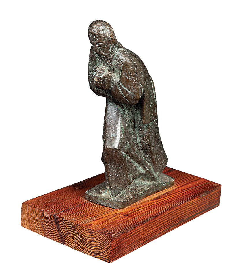 BRUNO GIORGI - `Sem título` - Escultura de bronze - Assinada. - 24 x 14 x 5 cm