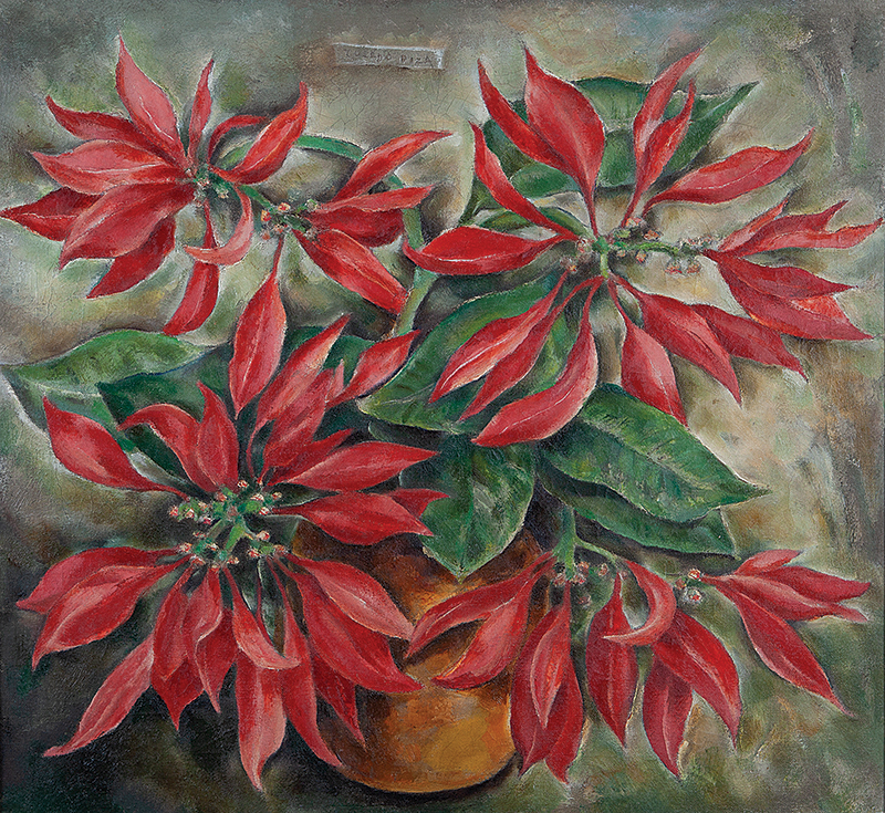 TOLEDO PIZA - `Vaso de flores` - Óleo sobre tela - Ass. centro sup. - 54,5 x 59,5 cm