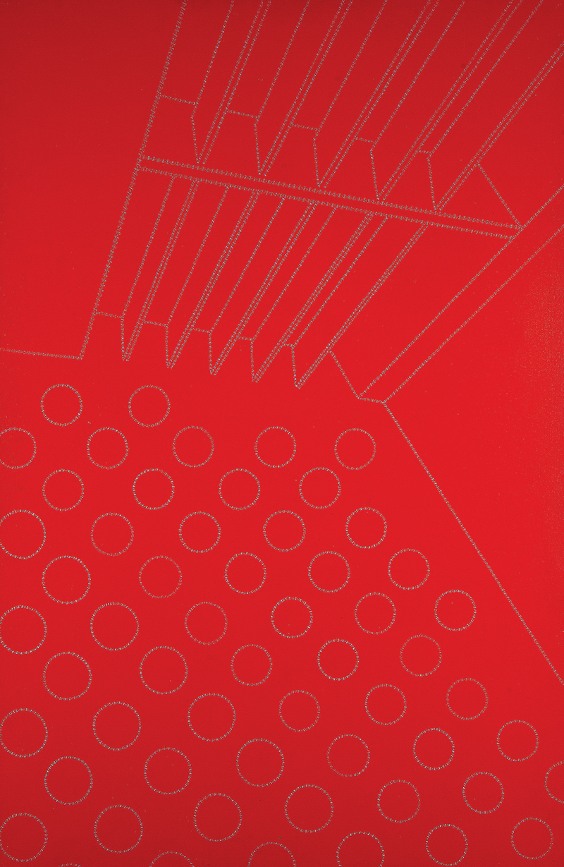 PAULO CLIMACHAUSKA - `Projeto moderno Niemayer` -Óleo sobre tel. Ass. dat. 2006, tit. no verso. - 138 x 91 cm