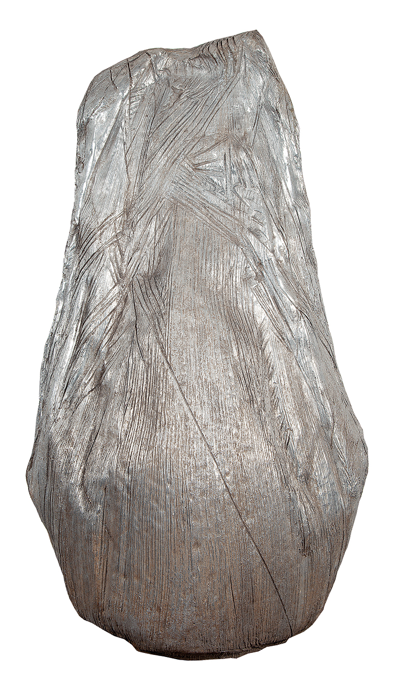 MARIA BONOMI - `Naiades` - Escultura em alumínio escavada em moldes e folhas naturais - Sem Assinatura. - 115 x 64 cm - Ex. coleção Jacob Klintowitz.