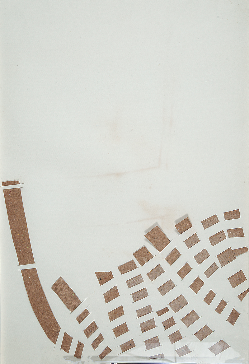 JOSÉ RESENDE - `Sem título` - Recorte e incisão sobre cartão - Ass.dat. 1975 no verso. - 49 x 70 cm
