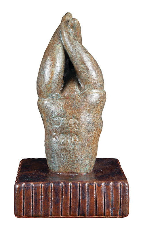 FRANCISCO BRENNAND - `Sem título` - Escultura em cerâmica - Ass.dat.2010. - 33 x 18 x 18 cm - Com carimbo de fábrica no fundo