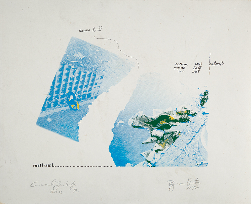 REGINA VATER `Rest (rain)` -S erigrafia - 2/20 - Ass.dat.1974 inf. dir . 35 x 43 cm.