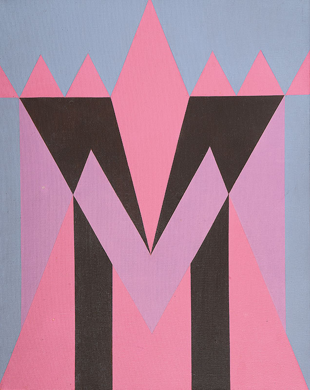 JANDYRA WATERS - `Sem titulo` Acrílico sobre tela. Ass. dat. 1984 no verso. 50 x 40 cm.