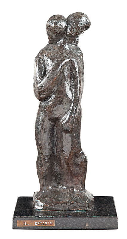 ANDRÉ DENIS - `Extasis` - Escultura em bronze - Assinada - 1968 - 28,5 cm altura.