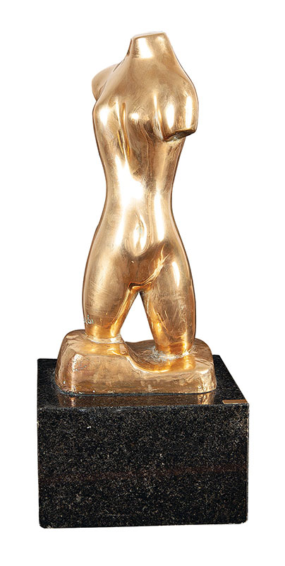 BRUNO GIORGI - Torso` -Escultura em bronze polido -Assinada. - Altura 28 cm