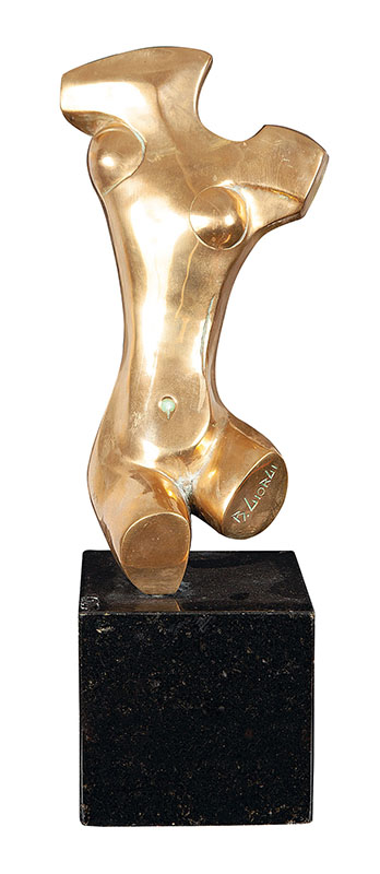 BRUNO GIORGI - Torso` - Escultura em bronze polido -Assinada. - Altura 33 cm