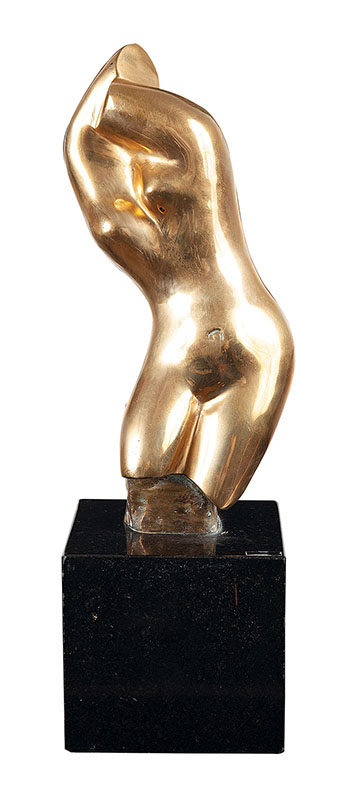 BRUNO GIORGI - Torso` - Escultura em bronze polido -Assinada. - Altura 29 cm