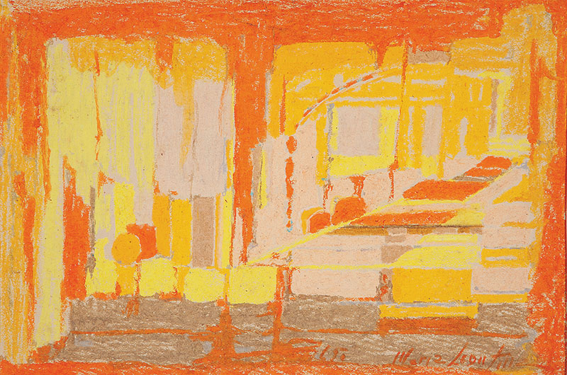 MARIA LEONTINA - `Sem título` -Pastel - Ass.inf.dir - 30,5 x 46 cm - Altura 30,5 cm - Largura 46 cm - Ex. Coleção Marcelo Grassmann.