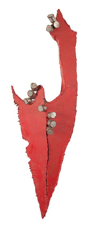 CACIPORÉ TORRES - `Sem título` - Escultura em ferro soldado pintada Assinada. - Altura 128 cm