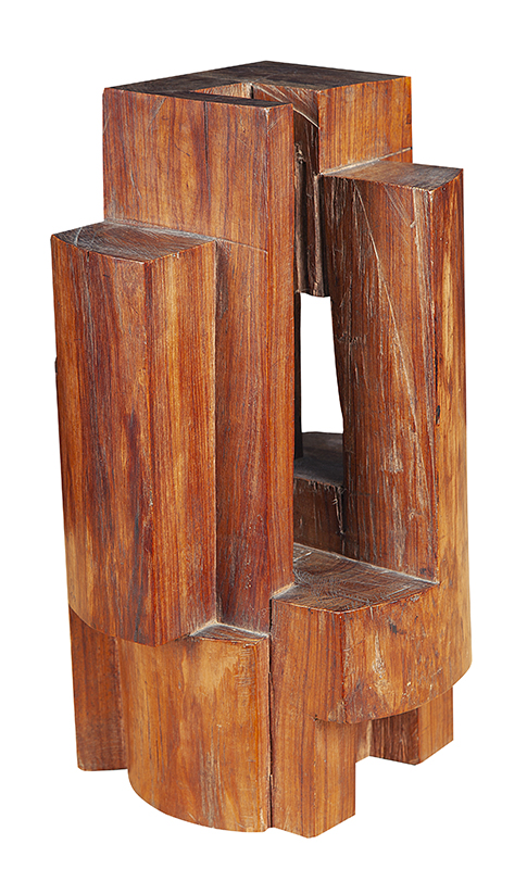 MIRABEAU SAMPAIO - `Abstrato` - Escultura em madeira,recortada e vazada. - 32,5 x 19 cm
