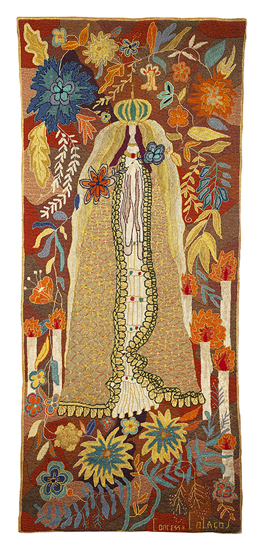 CONCESSA COLAÇO - `Nossa Senhora` -Tapeçaria - Ass. inf. dir, Ass.tit.dat.1960 no verso. 190 x 90 cm. - 190 x 90 cm