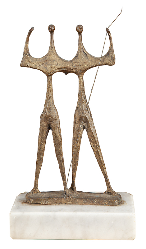 BRUNO GIORGI - `Candangos` - Escultura em bronze - Assinada. - 27 x 13 x 3 cm