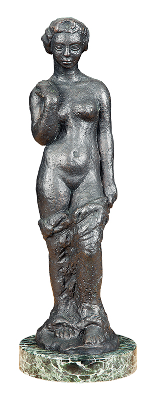 JOSÉ PEDROSA - `Nu feminino` - Escultura em bronze - assinada e numerada. - 39 x 11 x 9 cm