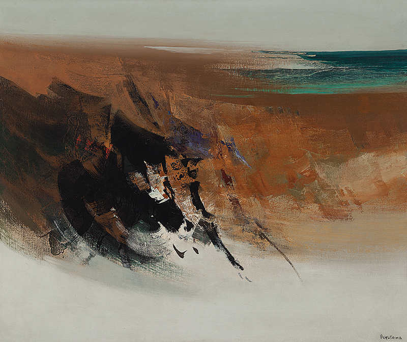 TIKASHI FUKUSHIMA - `Abstrato` - Óleo sobre tela - Ass. inf. dir. - 100 x 120 cm