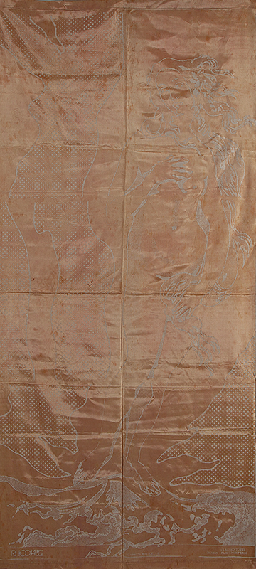 CLÁUDIO TOZZI (DESIGN FLÁVIO IMPÉRIO). - `D`A Pres Boticelli` - Serigrafia sobre tecido. - 187 x 88 cm