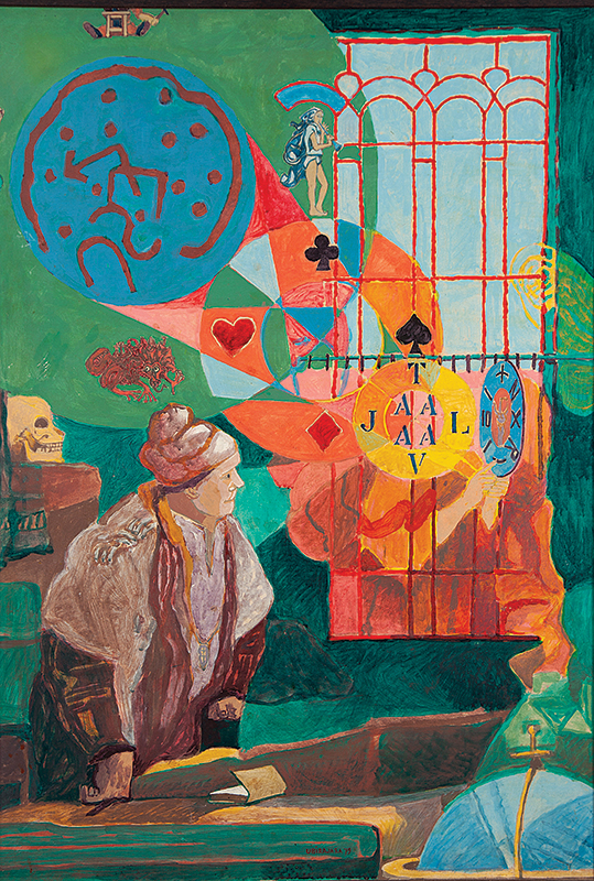 UBIRAJARA RIBEIRO - `Madame Blavatsky` - Óleo sobre tela - Ass.dat.1979 centro inf. - 84 x 59 cm