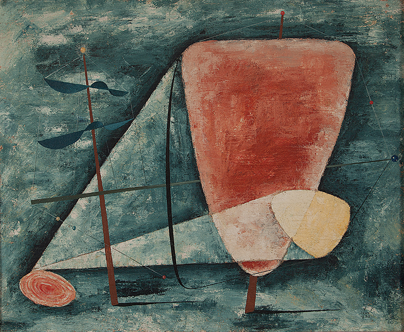 WALTER LEWY - `Sem título` - Óleo sobre tela - Ass.dat.1952 inf. dir. - 60 x 73,5 cm
