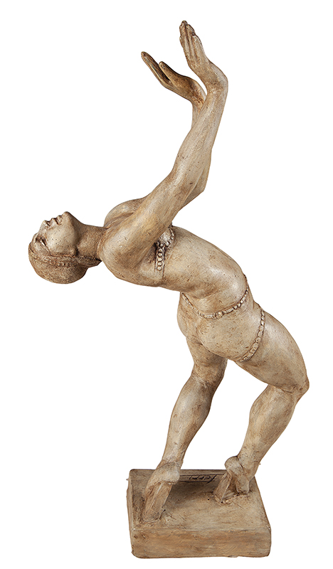 JOÃO BATISTA FERRI - `Dançarina` - Escultura em gesso - Assinada. - 61 x 17 x 10,5cm