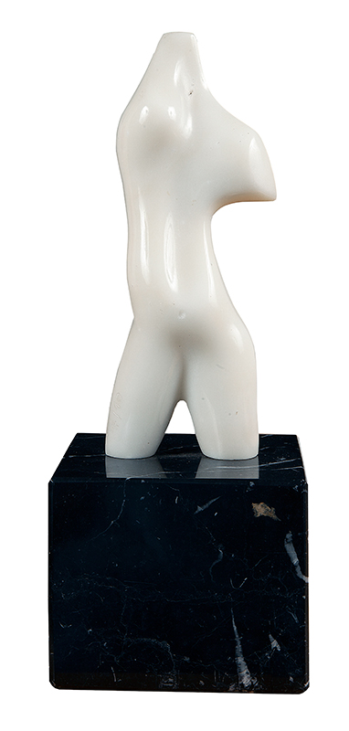 BRUNO GIORGI - `Torso feminino` - Escultura em mármore branco` - Múltiplo 3/10 - Assinada. - 21cm - Com certificado Galeria Arte Infinita.