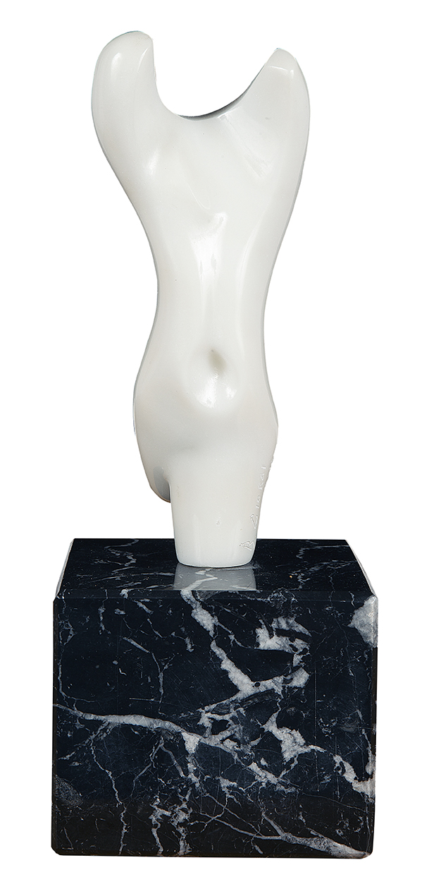 BRUNO GIORGI - `Torso feminino` - Escultura em mármore branco. - Múltiplo 2/10 - Assinada. - 20cm