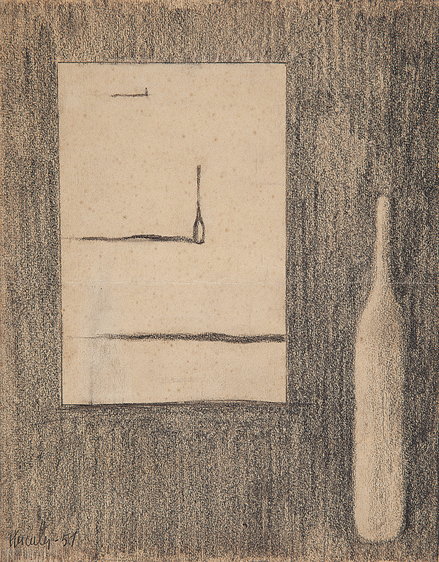 HERCULES BARSOTTI - `Sem título` -Desenho á grafite sobre papel. Ass.dat.1951 inf. esq. - 20,5 x 16cm