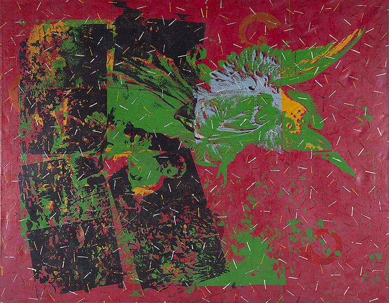 ALEX FLEMMING - `Sem título` - Óleo sobre tela - Ass.dat.1985 no verso. - 177 x 140 cm