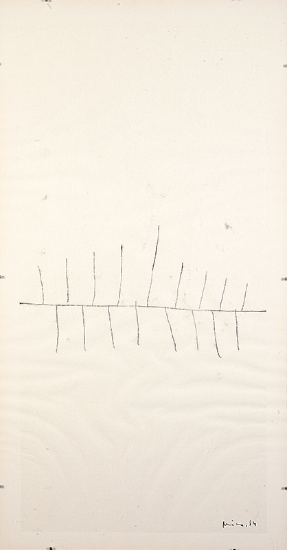 MIRA SCHENDEL - `Sem título` - Monotipia - Ass.dat.1964 inf.dir. - 46 x 23 cm