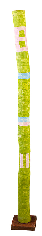IONE SALDANHA - `Bambu` - Têmpera sobre bambu - Assinada. - 161 x 9,5 diâmetro -Com certificado da Galeria Gustavo Nobrega.