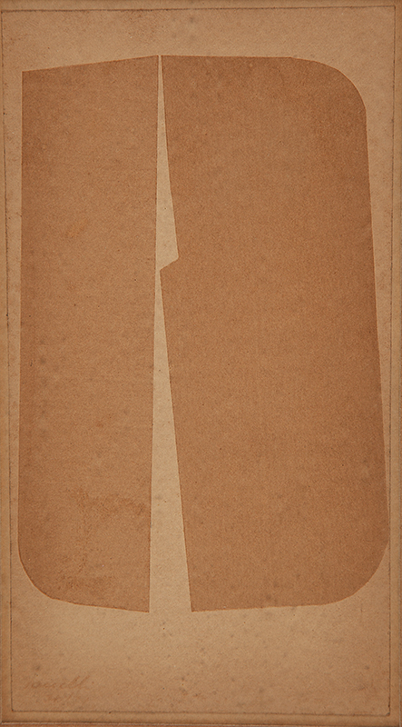 ARCÂGELO IANELLI - `Sem título`- Colagem sobre cartão - Ass. inf. esq. - 21 x 11,5 cm