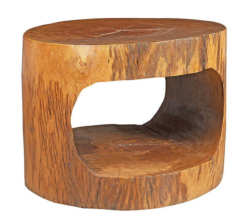 HUGO FRAÇA - Mesa em madeira de pequi amarelo. - 52 x 65 cm - Ex. coleção Renee Sasson.