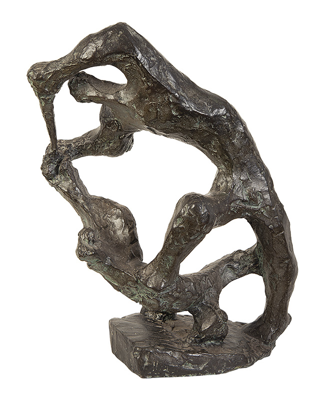 BRUNO GIORGI - `São Jorge` - Escultura em bronze - Assinada ` Déc.50. - 35 x 24 x 10 cm - Reproduzido no livro do artista. Ex. coleção Eduardo Azevedo.