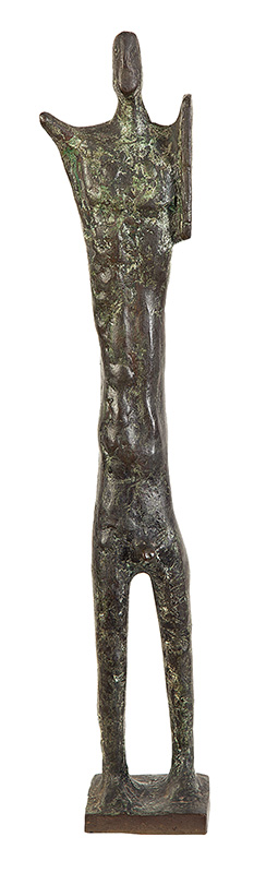 FRANCISCO STOKINGER - `Guerreiro` - Escultura em bronze - Assinada - 23/50. - 38 cm -