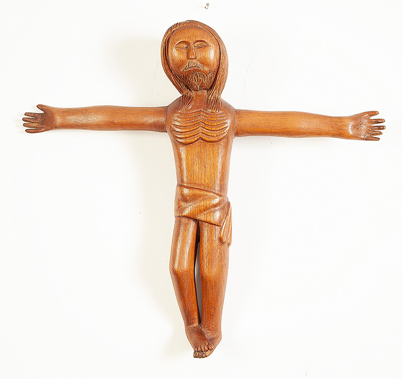 MESTRE DEZINHO - `Cristo` - Escultura em madeira - Assinada. - 38 cm -