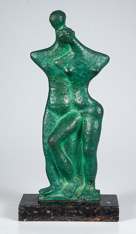 SÔNIA EBLING - `Casal` - Escultura em bronze - Múltiplo 3/100 -Assinada - 34 cm altura. - Procedência Galeria Skultura.