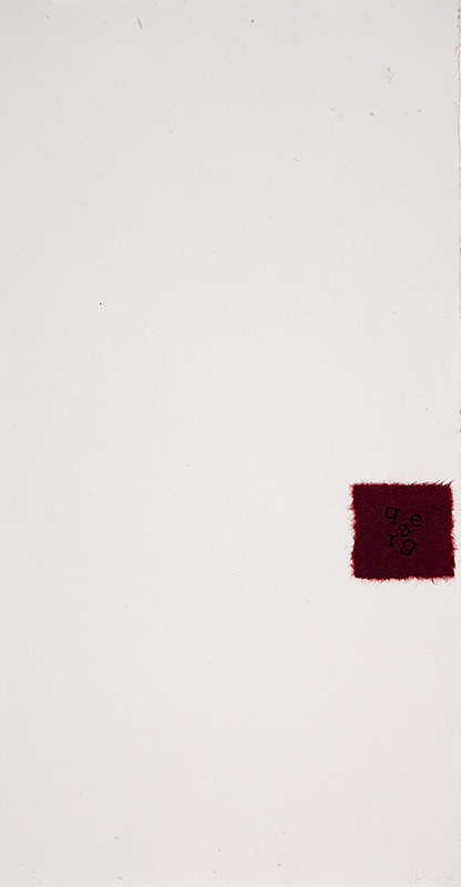 MIRA SCHENDEL - `Toquinho` - Colagem e letra set sobre papel - Ass.dat.1972 inf. dir - 48 x 25 cm.