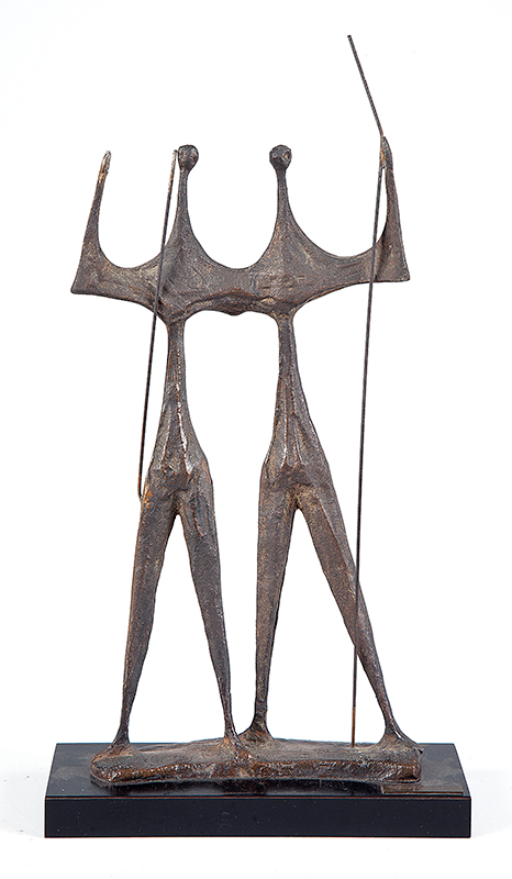 BRUNO GIORGI - `Candangos` -Escultura em bronze - Ass.BG na peça - 30 cm altura. - Procedência Galeria Skultura.