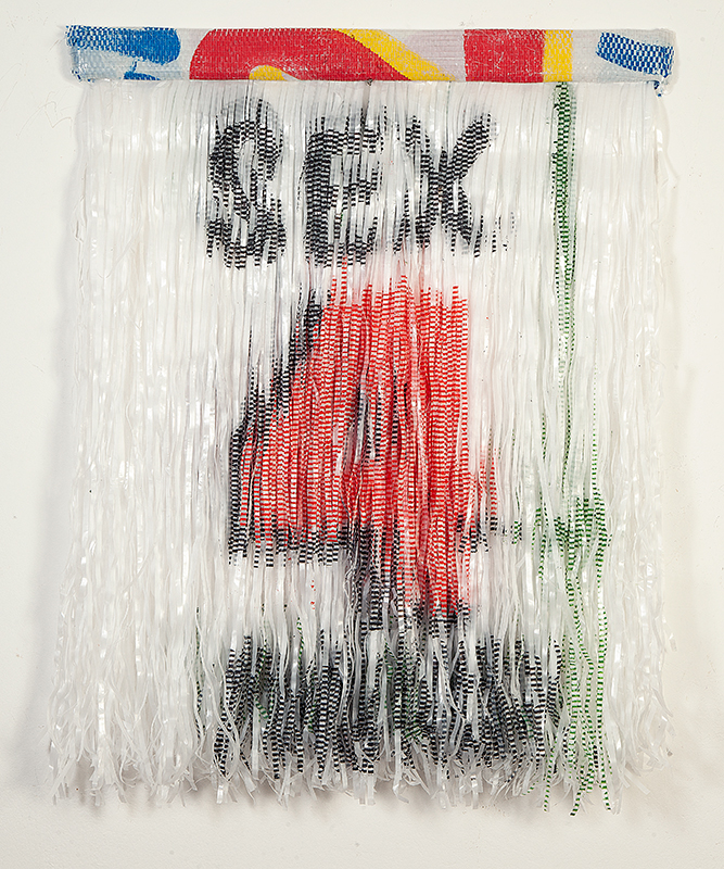 JARBAS LOPES - `Sex dat` - Rafia e pintura - 4/31 -2014 - 50 x 70 cm. - Com certificado da Galeria Carbono assinado pelo artista.