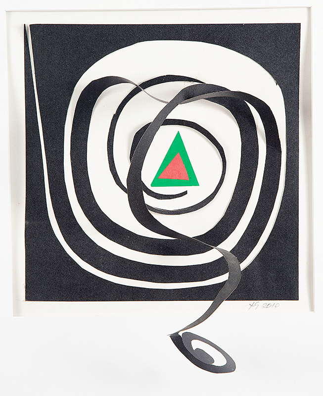 FERREIRA GULLAR - `Sem título` - Cartão recortado e colado em caixa de acrílico - Ass. dat. 2010 inf. dir. 25 x 23 cm