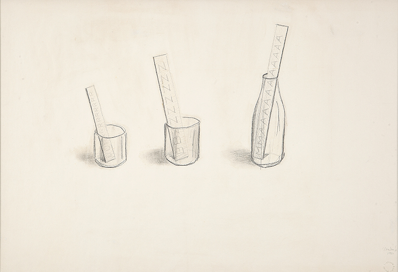 WALTÉRCIO CALDAS - `Sem título` - Desenho a lápis sobre papel - Ass.dat.1980 inf. dir. 50 x 73 cm.Ex.acervo galeria Saramenha.