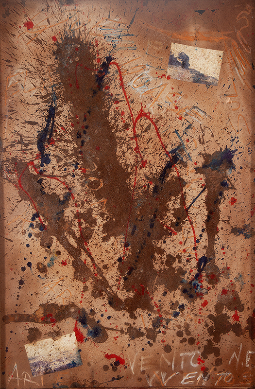 ARTUR BARRIO - `Sem título` - Técnica mista sobre papel - Ass.dat.1982 inf. dir. 113 x 76 cm