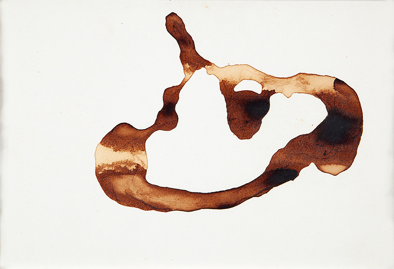 FERNANDA GOMES - `Sem título` - Desenho borra de café sobre papel - Sem assinatura - 2009. 21 x 30 cm - Com etiqueta da Galeria Luisa Strina.