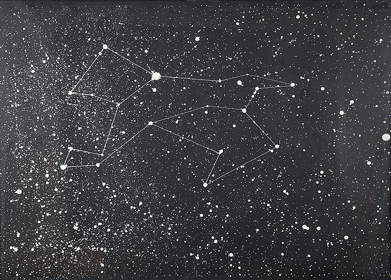 ANTÔNIO DIAS - `Constelações`- Serigrafia. 27/50 -Ass. inf. dir. 70 x 100 cm - Com etiqueta da Ronie Mesquita Galeria
