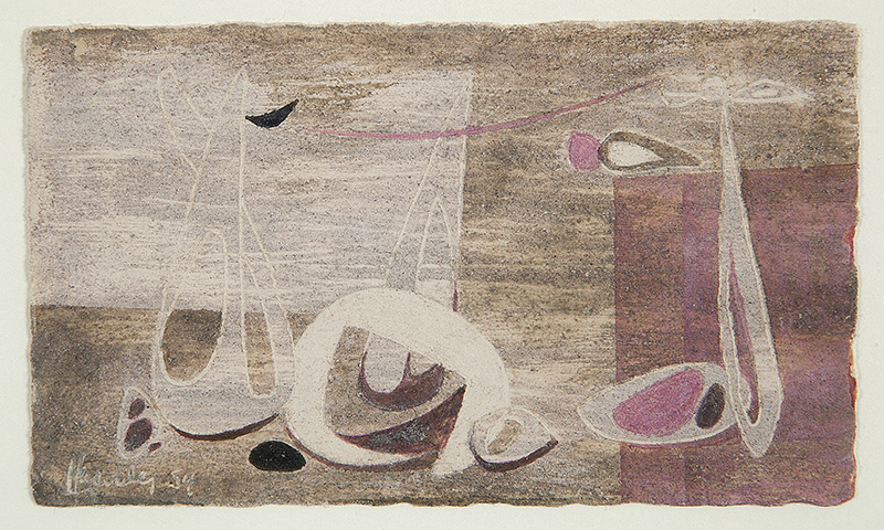HÉRCULES BARSOTTI - `Sem título` -Técnica mista sobre papel -Ass.dat.1954 inf.esq. 9 x 16 cm. 9 x 16 cm