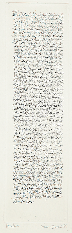 LEON FERRARI - `Sem título` -Litografia - 100/100 - Ass.dat.1979 inf. dir. 50 x 17 cm - Com carimbo da Ronie Mesquita Galeria.